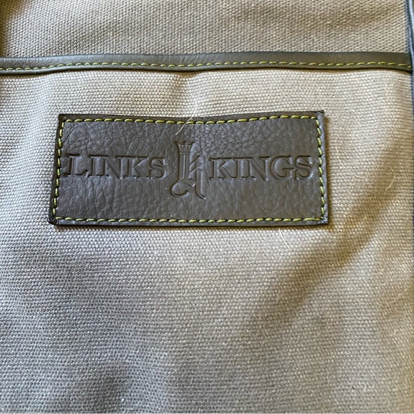 Links & Kings Canvas And Leather Duffle Bag 23”x13”x9” - Picture 4 of 10